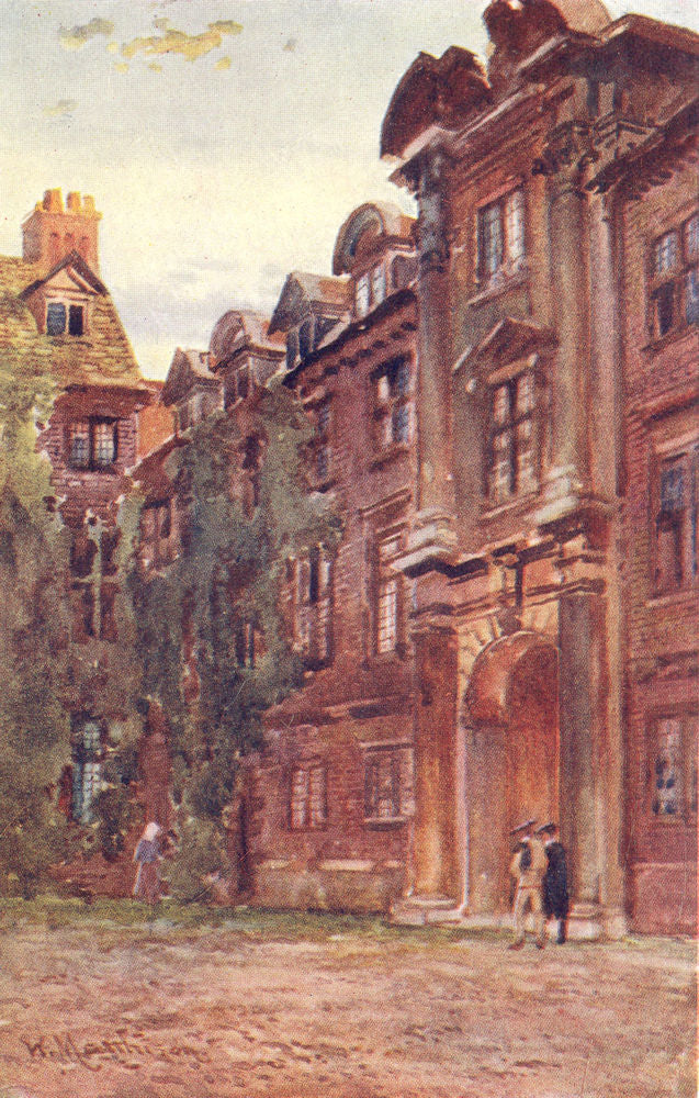 CAMBRIDGE. Gateway of St Catherine's College 1907 old antique print picture